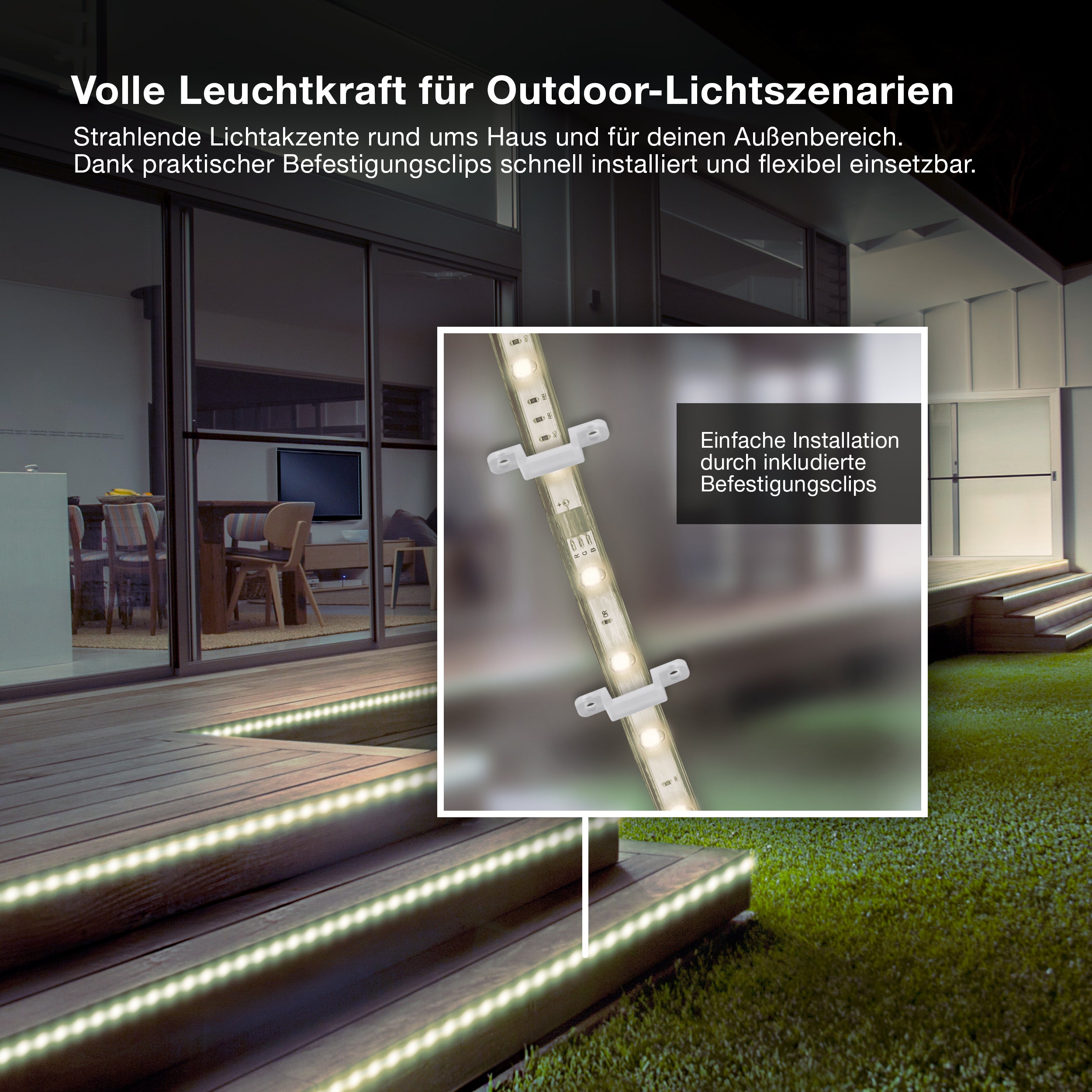 OSRAM OUTDOOR FLEX LED Streifen IP65 Kaltweiß 4000K 10M IP65
