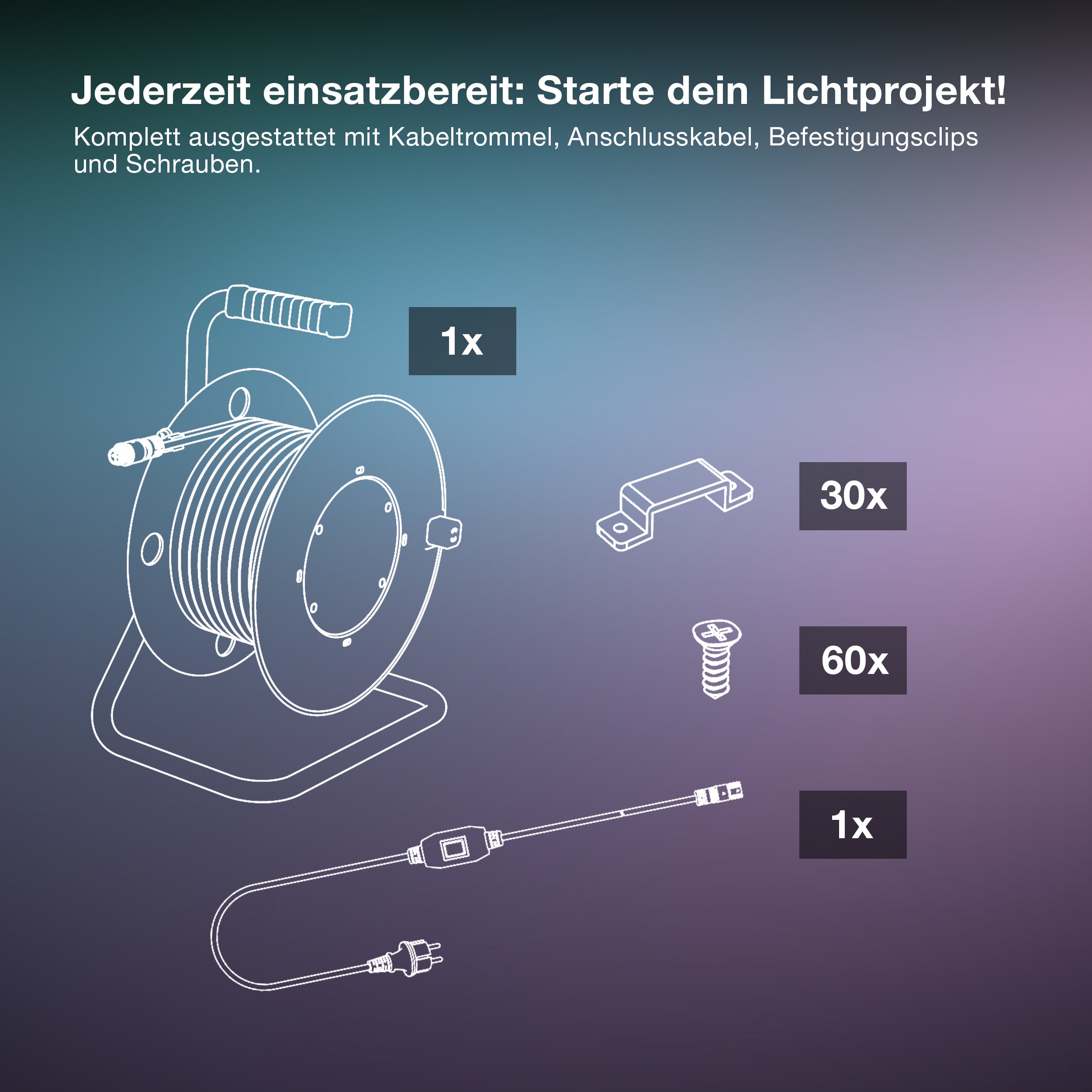 OSRAM OUTDOOR FLEX LED Streifen IP65 Kaltweiß 4000K 10M IP65
