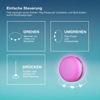 OSRAM Bluetooth SMART+ Macaron Lautsprecher mit Bewegungssteuerung, LED-Licht RGB, Blau