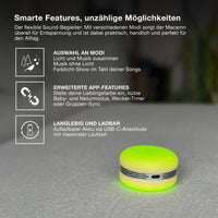 OSRAM Bluetooth SMART+ Macaron Lautsprecher mit Bewegungssteuerung, LED-Licht RGB,  Grün
