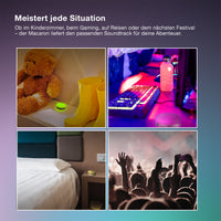 OSRAM Bluetooth SMART+ Macaron Lautsprecher mit Bewegungssteuerung, LED-Licht RGB, Orange