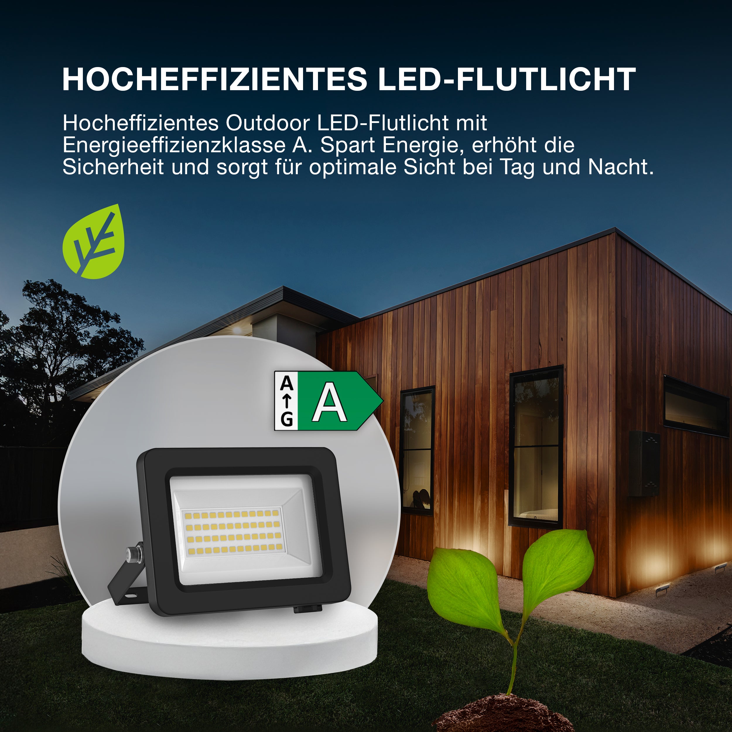 OSRAM FLOODLIGHTS ENERGY EFFICIENCY Strahler, 10W, 4000K Dunkelgrau