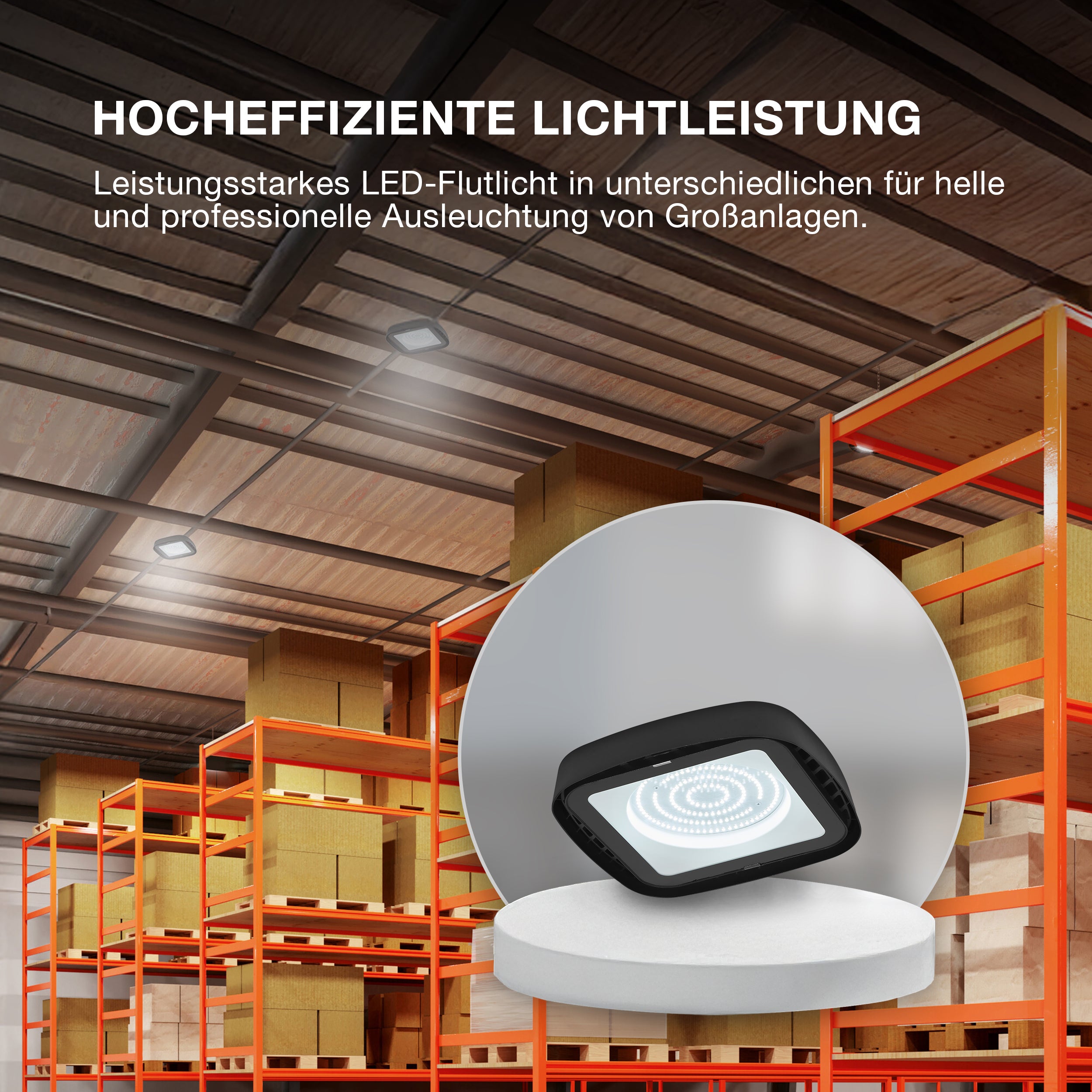 OSRAM Highbay Ufo Deckenleuchte, 130W, IP65, schwarz