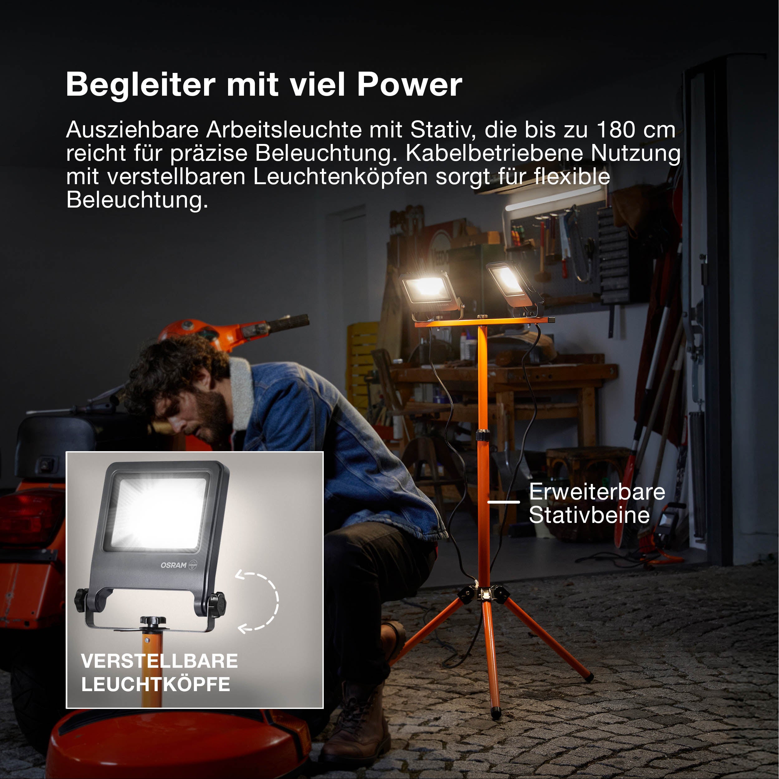OSRAM WORKLIGHTS Baustrahler TRIPOD 1X50 W 4000 K