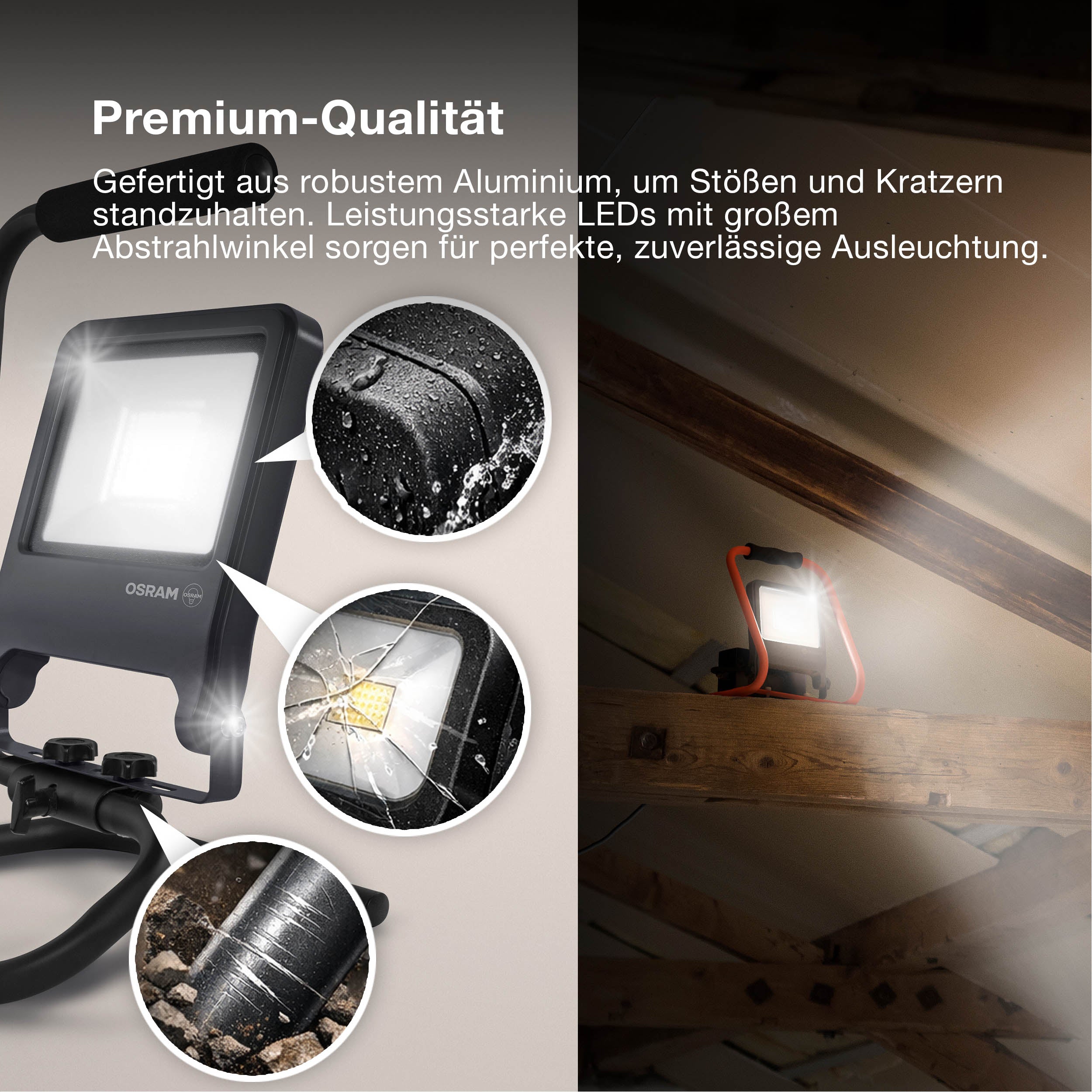 OSRAM WORKLIGHT VALUE FLEX Baustrahler 2x30W, 6450lm, 6500K