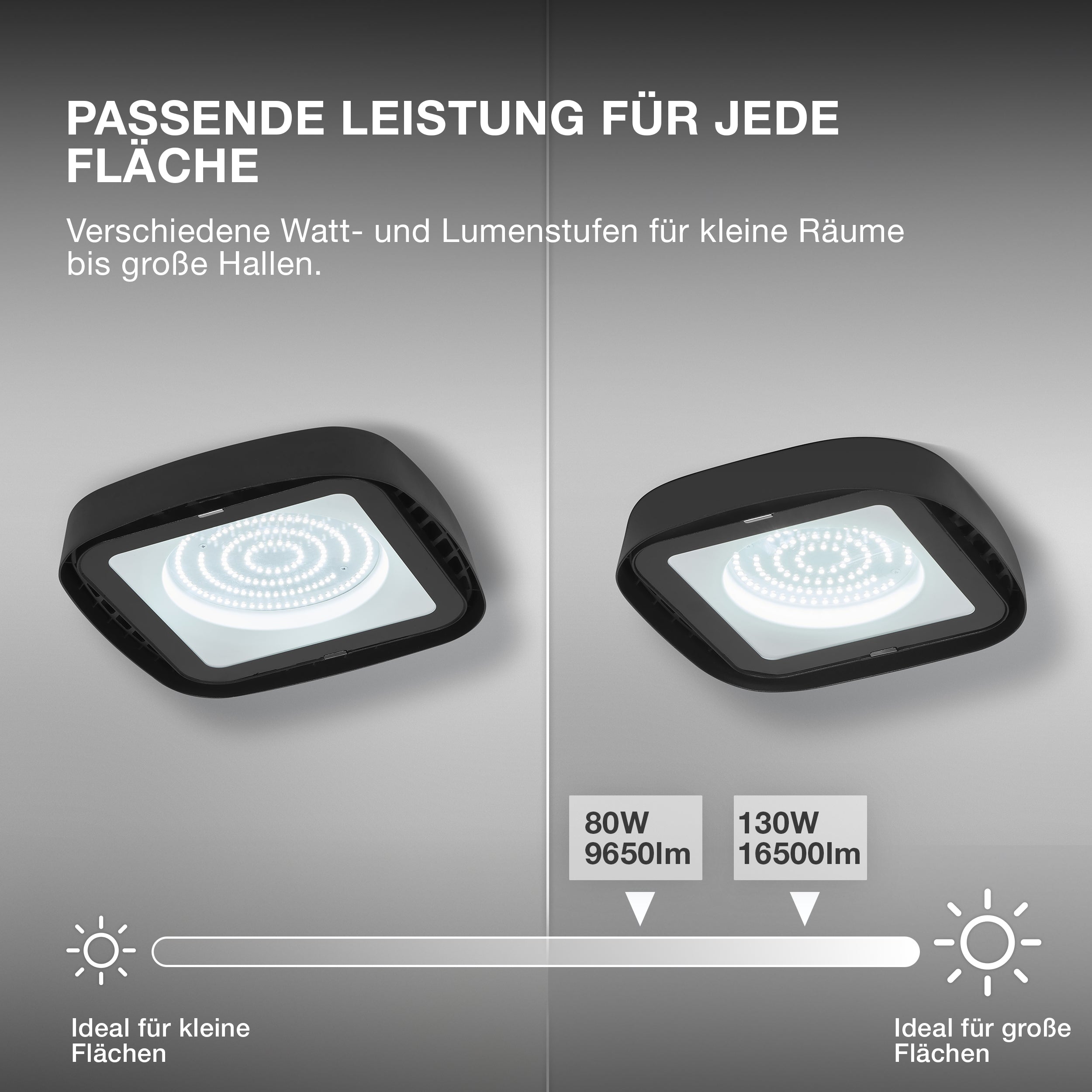 OSRAM Highbay Ufo Deckenleuchte, 130W, IP65, schwarz