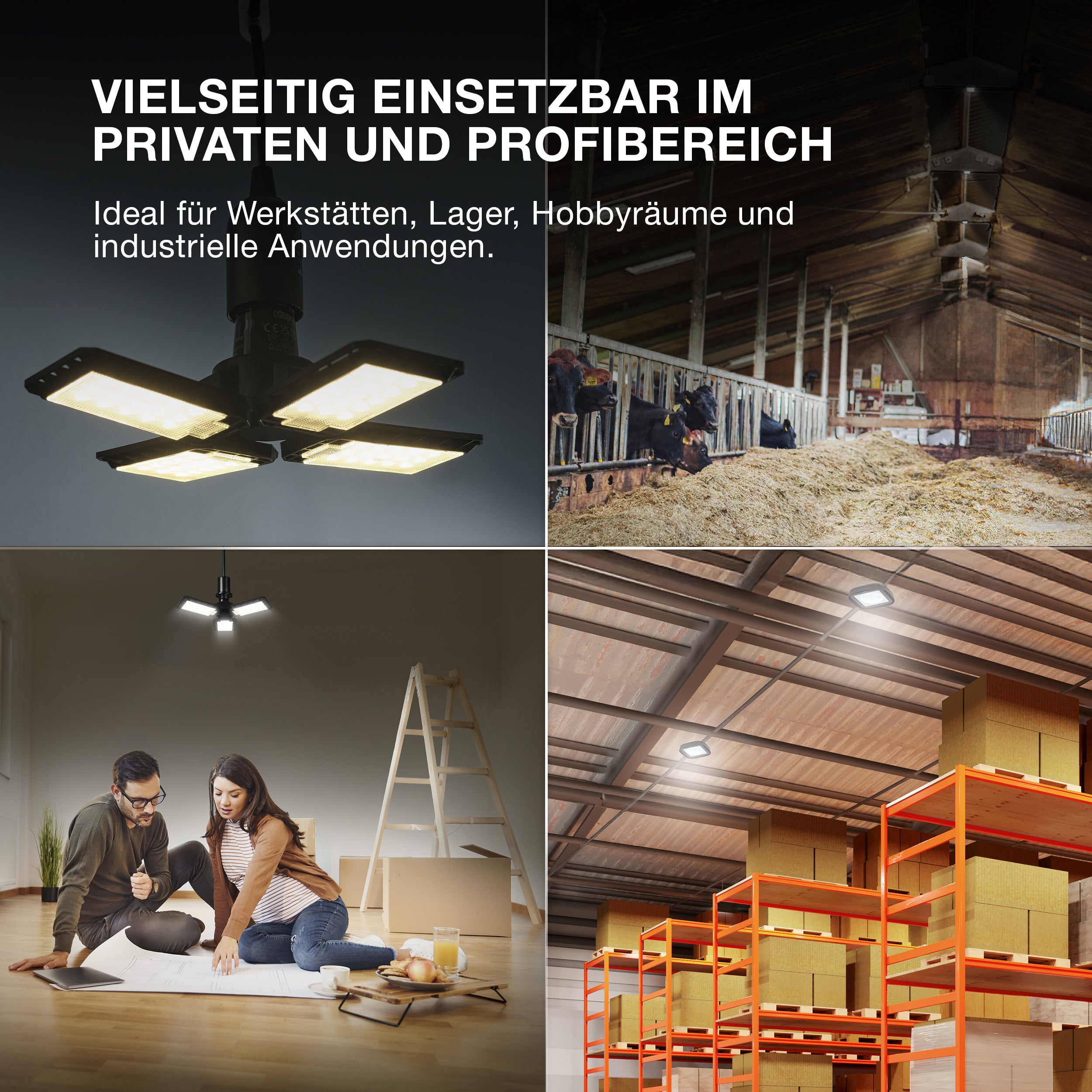 OSRAM Highbay Ufo Deckenleuchte, 130W, IP65, schwarz