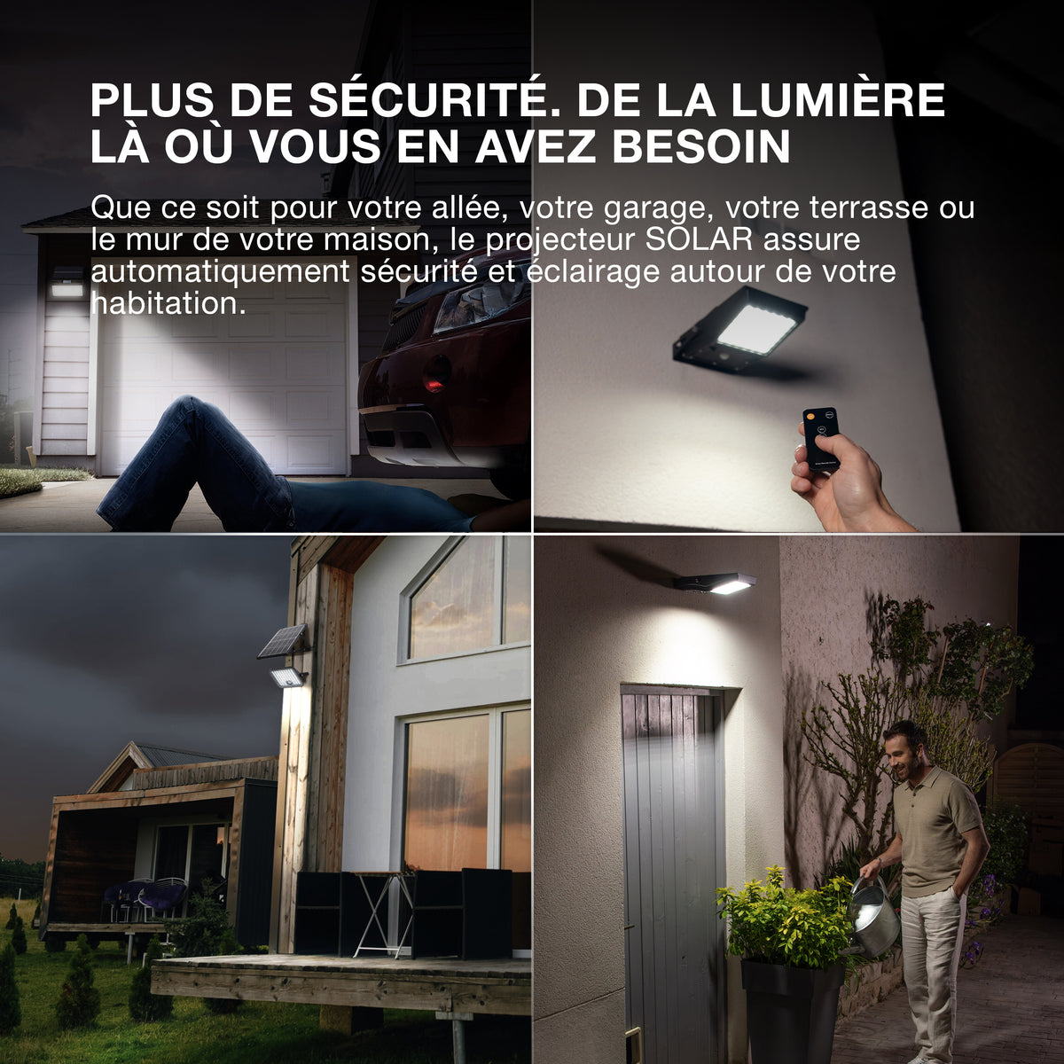 OSRAM LED-Solar-Außenleuchte Endura Outdoor schwarz mit Flutlicht und
