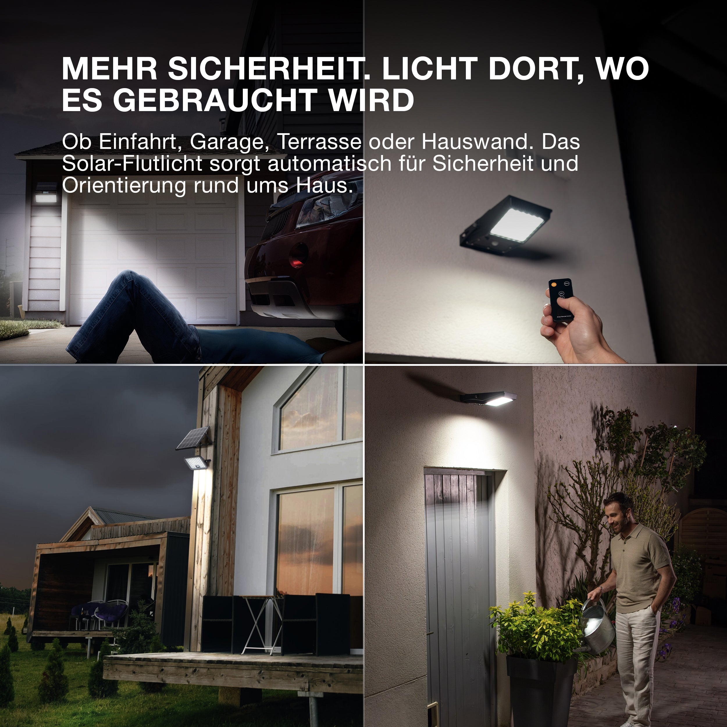 OSRAM ENDURA STYLE SOLAR DOUBLE Strahler mit Sensor 2,90W / 3000K Warmweiß