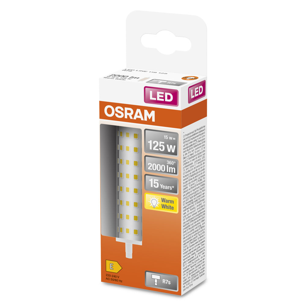 OSRAM LED LINE LED Lampe R7S 15W 827 Clear R7s, 2000 lm, 2700 K, Warmweiß-LEDVANCE Shop