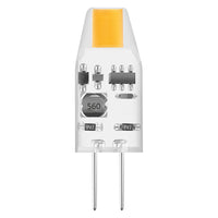 OSRAM LED Stiftsockellampe PIN MICRO 12 V 1W 827 Clear G4, 100 lm, 2700 K, Warmweiß