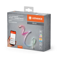 LEDVANCE SMART+ dekorative LED-Strips 1M mit RGB TW in Transparent aus Silikon, dimmbar, IP20-Schutz, für indirekte Beleuchtung innen