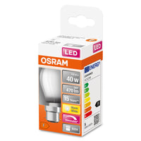 OSRAM LED Lampe LED Retrofit CLASSIC P DIM 4.8W 827 Frosted B22d, 470 lm, 2700 K, Warmweiß-LEDVANCE Shop