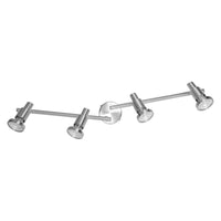 OSRAM LED SPOT BRUSHED SILVER Deckenleuchte, GU10, 4 x 2.6W, 2700K