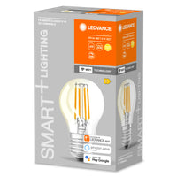 LEDVANCE SMART+ WiFi Filament Mini Bulb Dimmable , LED-Lampe, Bleifreies Glas, Klar, 4 W, (ex 40 W), 470 lm, Warmweiß, 2700 K, Wifi, Smartspeaker-Kompatibel, Dimmbar