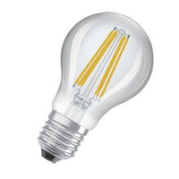 OSRAM LED CLASSIC A ENERGY EFFICIENCY B DIM in A-Form, LED-Lampe, Bleifreies Glas, Klar, 2,6 W, (ex 40 W), 481 lm, Warmweiß, 2700 K, Dimmbar, 50000 h, CRI 80