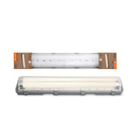 LEDVANCE ESSENTIAL Feuchtraumleuchte 2-flammig, 14W, 1560lm, kaltweiß, 4000K, 651x108x64mm, sehr gutes Preis-Leistungs-Verhältnis, für Räume mit hoher Luftfeuchtigkeit wie Keller, Schutzklasse IP65