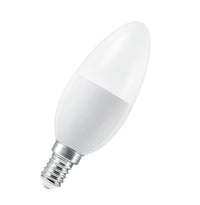 OSRAM LED Retrofit RGBW lamps with remote control in B-Form, LED-Lampe, Matt, 4,9 W, (ex 40 W), 470 lm, Warmweiß, 2700 K, Dimmbar, 25000 h, CRI 80, Fernbedienung