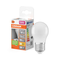 OSRAM LED PCR LAMP WITH CLASSIC P in P-Form, LED-Lampe, Matt, 4,9 W, (ex 40 W), 470 lm, Warmweiß, 2700 K, 15000 h, CRI 80