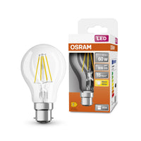 OSRAM LED Lampe LED Retrofit CLASSIC A 6.5W 827 Clear B22d, 806 lm, 2700 K, Warmweiß-LEDVANCE Shop