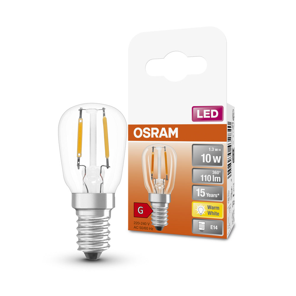 OSRAM LED Lampe LED SPECIAL T26 1.3W 827 Clear E14, 110 lm, 2700 K, Warmweiß-LEDVANCE Shop