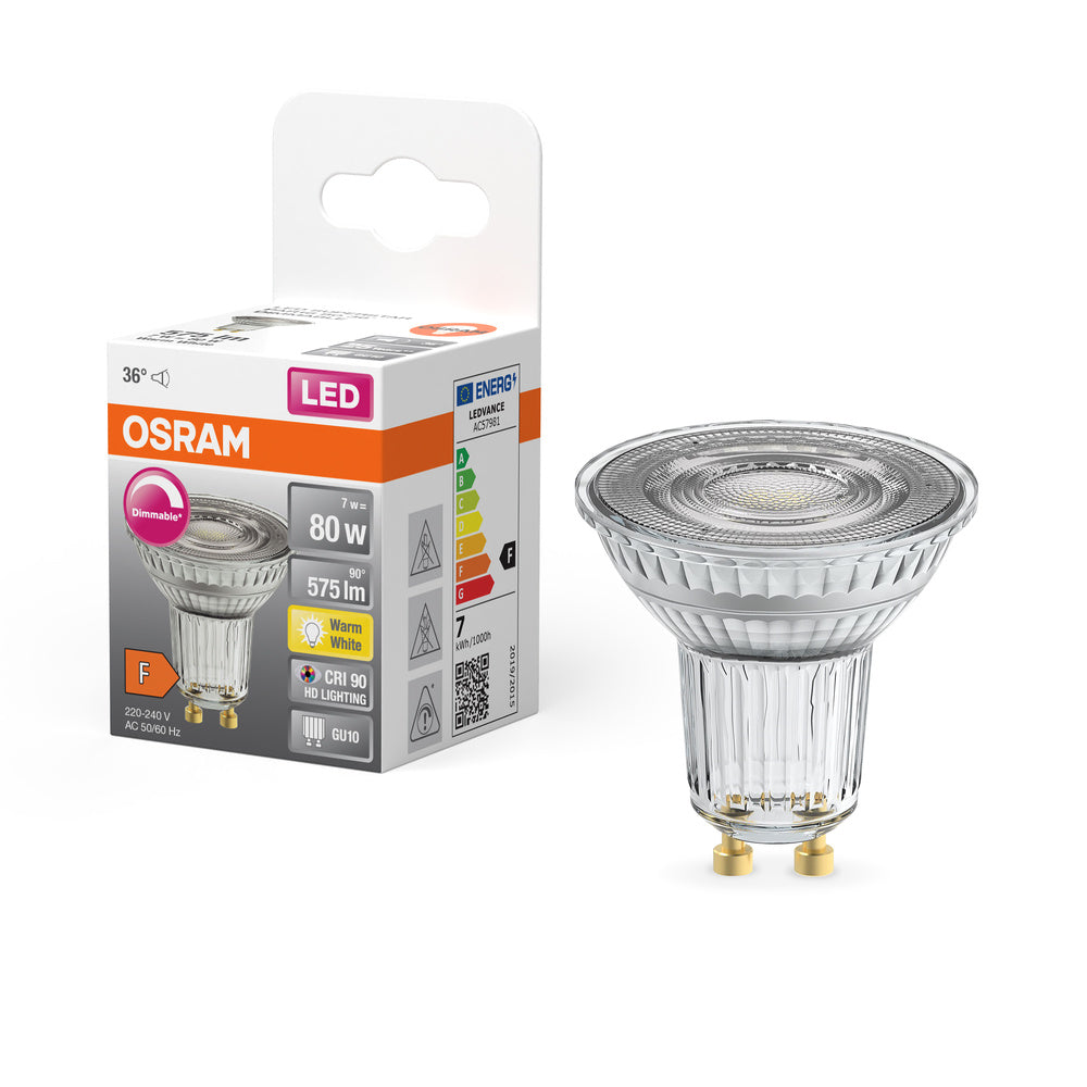 OSRAM LED Lampe LED SUPERSTAR PAR16 7W 927 GU10, 575 lm, 2700 K, Warmweiß-LEDVANCE Shop