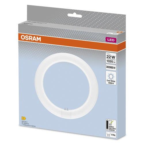 Osram Tube LED T9C EM 22, tube LED en forme d'anneau, 11W, 1320LM, 6500K, lumière blanche de la lumière du jour, alternative à LED pour les lampes d'éclairage T9 classiques, longue durée Osram Tube LED T9C EM 22, tube LED en forme d'anneau, 11W, 1320LM, 6500K, lumière blanche de la lumière du jour, alternative à LED pour les lampes d'éclairage T9 classiques, longue durée