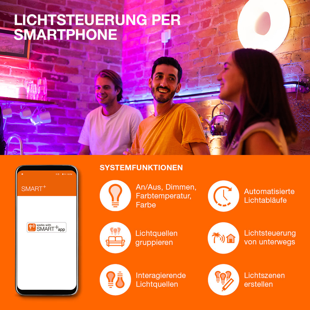 LEDVANCE SMART+ Wifi Candle LED Lampe Dimmable DIM FR E14 4,9W, 470 lm, 2700 K, Warmweiß-LEDVANCE Shop