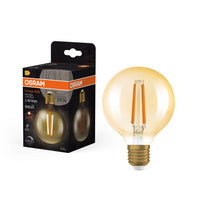 OSRAM VINTAGE 1906® LED Lampe LED CLASSIC Globe Dimmable 7.2W 824 Gold E27, 806 lm, 2400 K, Comfort warm white-LEDVANCE Shop