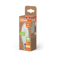 OSRAM LED Star Classic B 60 Lampe Recycled Plastic 7.5W Warmweiß Frosted E14
