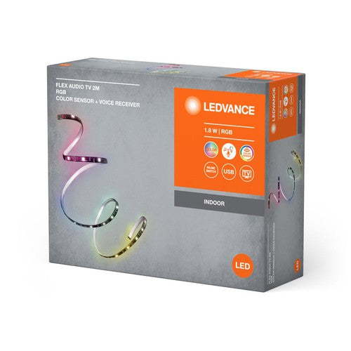 OSRAM FLEX AUDIO TV 2M RGB LED strip, wit, 3,7W, 50lm, geïntegreerde geluidsontvanger OSRAM FLEX AUDIO TV 2M RGB LED strip, wit, 3,7W, 50lm, geïntegreerde geluidsontvanger