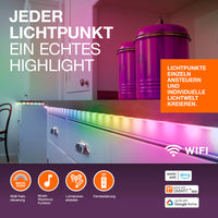 OSRAM Wifi SMART+ NEON FLEX MAGIC RGB + TUNABLE WHITE LED-Lichtstreifen, 5m, 2500lm, 21W, 3000K, mit Fernbedienung