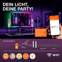 LEDVANCE SMART+ Wifi BALL Moodlight Tischleuchte MAGIC RGB Mini RGBW USB, 130 lm, 2200 … 6500 K, Tunable White|RGB