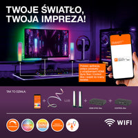 OSRAM Wifi SMART+ CORNER MAGIC Tischleuchte, RGB, 77lm, 7.5W, Remote Control, Schwarz