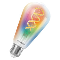 LEDVANCE Matter SMART+ LED Lampe CLASSIC Edison, RGB, Filamentglas, 4,8W, 470lm, E27