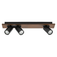 OSRAM DECOR SPOT MERCURY Deckenleuchte, 3 x 3,4W, Holzoptik schwarz