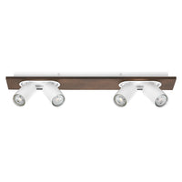 OSRAM DECOR SPOT MERCURY Deckenleuchte, 4 x 3,4W, Holzoptik, weiß