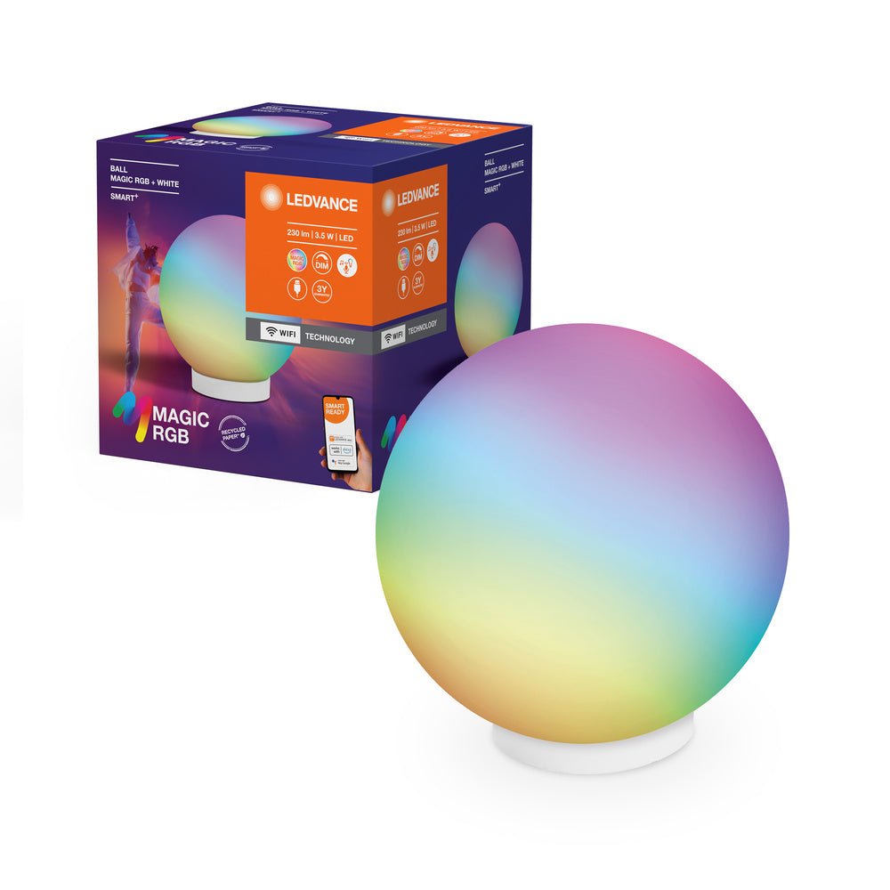 LEDVANCE SMART+ Wifi BALL Moodlight Tischleuchte MAGIC RGB RGBW USB, 200 lm, 2200 … 6500 K, Tunable White|RGB-LEDVANCE Shop