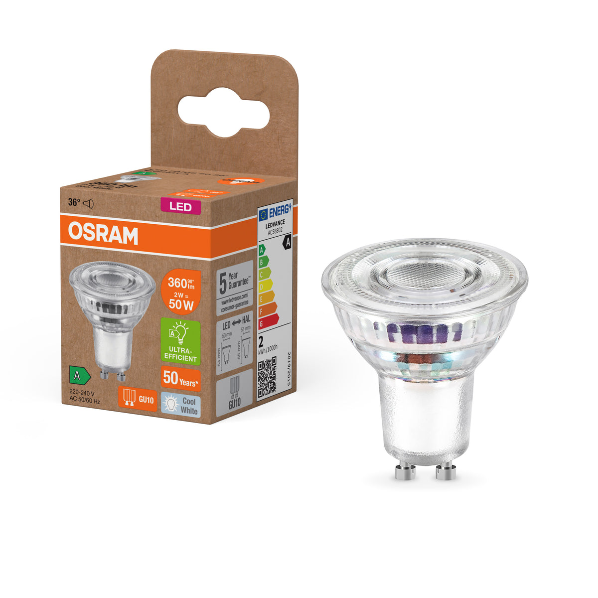 OSRAM Energy Class LED-Reflektor-Lampe, 2W, 360lm, EEK A