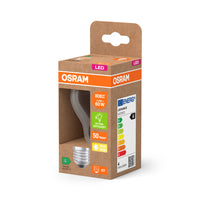 OSRAM LED Classic Lampe, Kolbenform, Klar, 3.8W, 806lm, E27