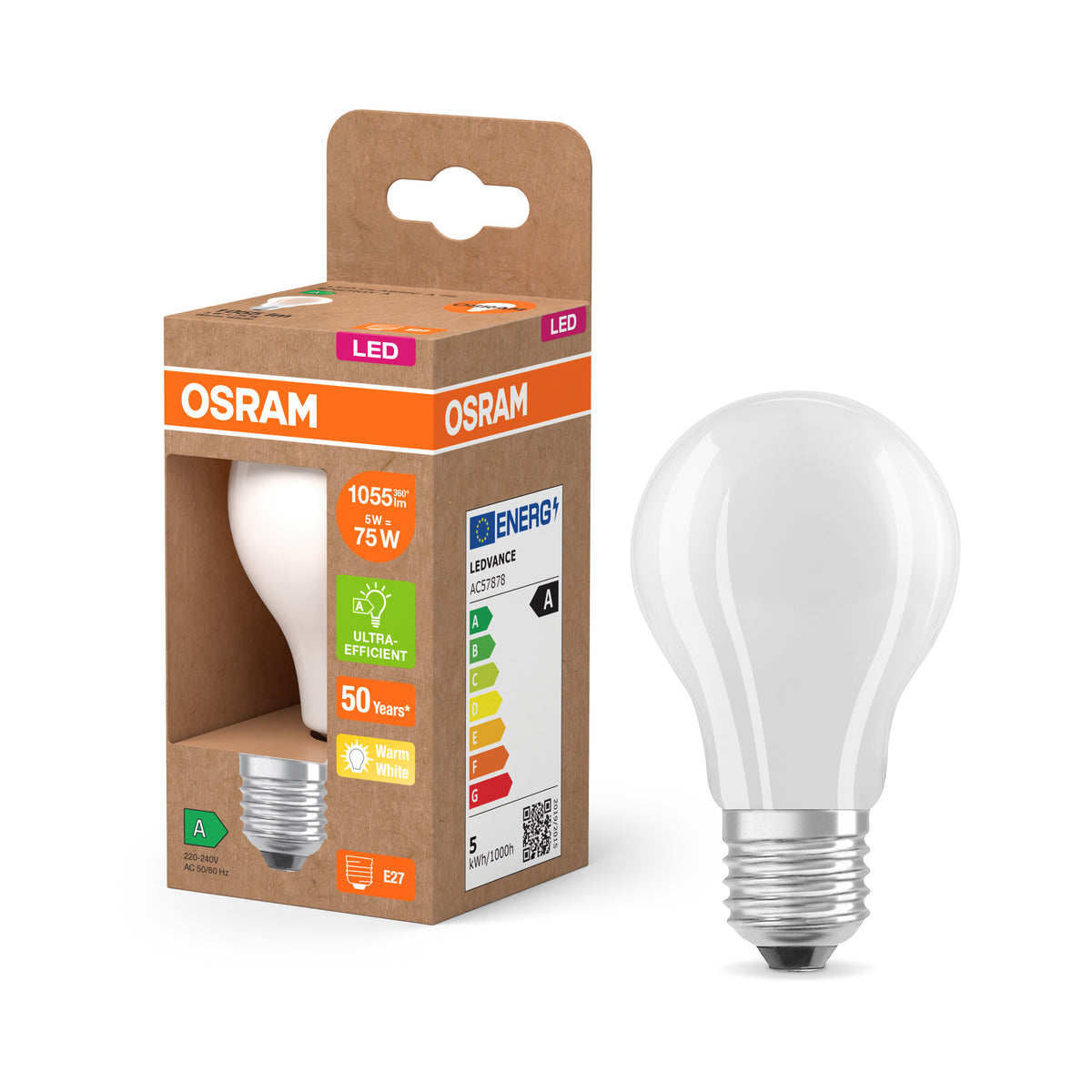 OSRAM LED Superstar Classic Lampe Frosted, 5W, 1055lm, EEK A