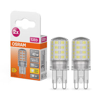 OSRAM LED Stiftsockellampe PIN G9 4.2W 827 Clear G9, 470 lm, 2700 K, Warmweiß, 2er Pack