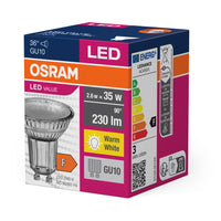 LED Value PAR16 35 36° 2.6W 827 GU10