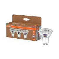 OSRAM LED LAMPS ENERGY EFFICIENCY REFLECTOR , LED-Spot, Bleifreies Glas, 2,5 W, (ex 50 W), 450 lm, Kaltweiß, 4000 K, Energieeffizienzklasse: A, CRI 80, 3er