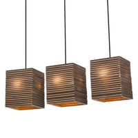 LEDVANCE DECOR Pendelleuchte Decor Cardboard Square braun, 3xE27