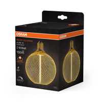 OSRAM DECOR LED Strohfilament Lampe Globe, Gold, 3.5W, 150lm