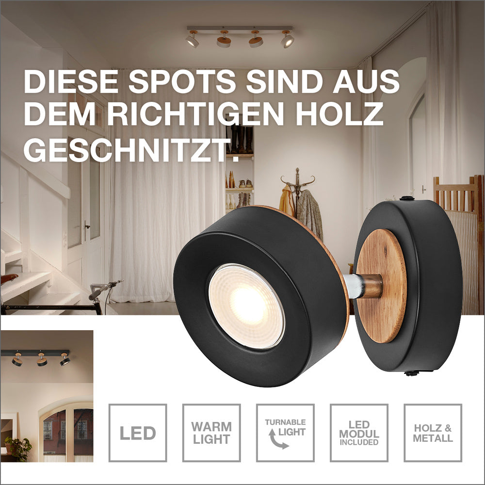 LEDVANCE DECOR SPOT PLUTO Deckenleuchte, 19,2W, 1.250lm, schwarz