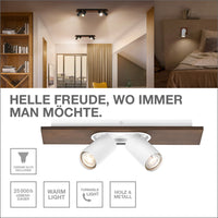 OSRAM DECOR SPOT MERCURY Deckenleuchte, 4 x 3,4W, Holzoptik schwarz