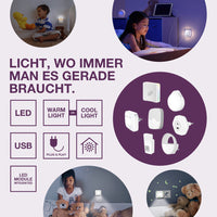 LEDVANCE LUNETTA HEXAGON Steckdosen-Nachtlicht, 5W, 5lm