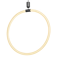 LEDVANCE Decor Aura Pendelleuchte Vert aus geschwungenem Polycarbonat mit LED und Filament-Design, 18 W, 2000 lm, 3000 K, 830 warmweiß, Click dimmbar, dunkelgrau, Kunststoff (PC), 498 mm, IP20